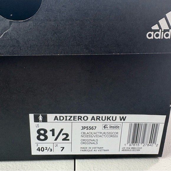 adidas Adizero Aruku Sneakers - Black, Pink, and White
Brand new - Picture 8 of 8